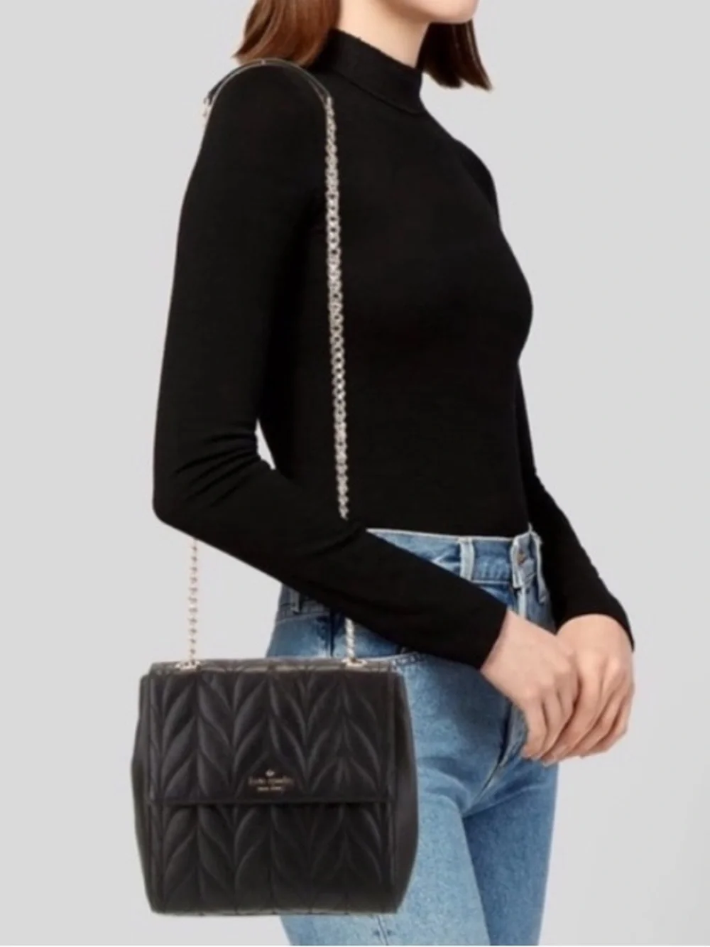 Kate Spade Black Quilted Leather Brayden Briar Lane Backpack/Crossbody Bag - EUC